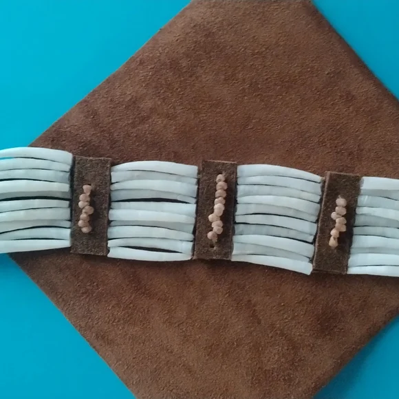 Native American Dentalium Shell Bracelet * Native Made - Picture 4 of 7